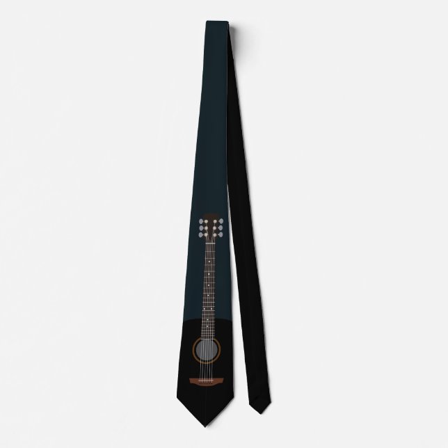 Black Acoustic Guitar Krawatte (Vorderseite)