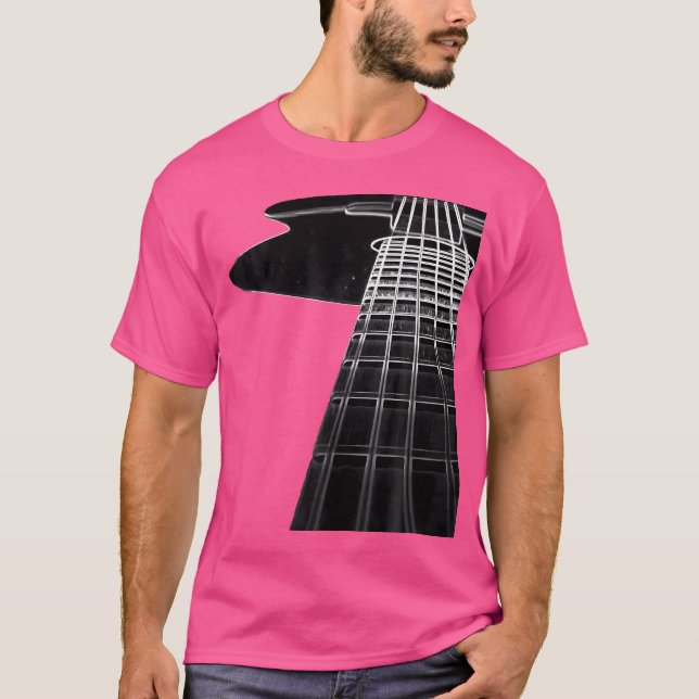 Black Acoustic Guitar T-Shirt (Vorderseite)