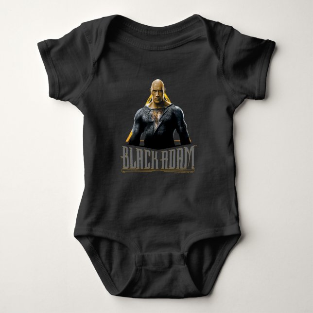 Black Adam Character and Name Graphic Baby Strampler (Vorderseite)