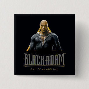 Black Adam Character and Name Graphic Button