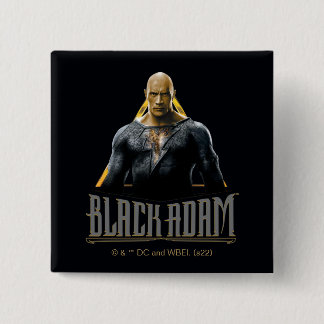 Black Adam Character and Name Graphic Button