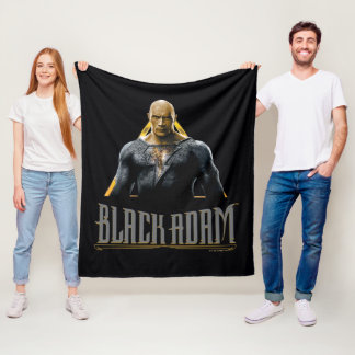 Black Adam Character and Name Graphic Fleecedecke
