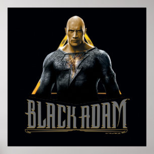 Black Adam Character and Name Graphic Poster