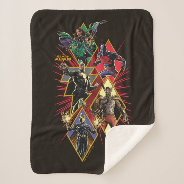 Black Adam Character Diamond Burst Graphic Sherpadecke (Vorderseite)