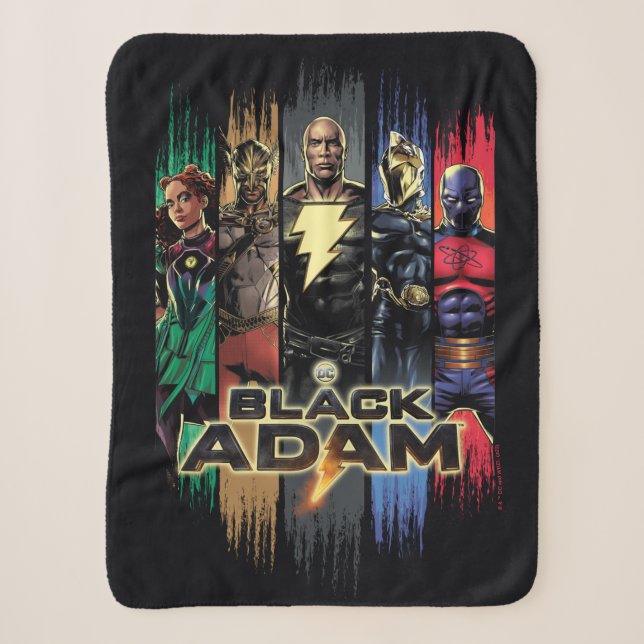 Black Adam Characters In Stripes Graphic Sherpadecke (Vorderseite)