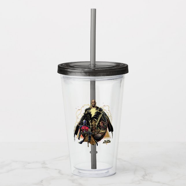 Black Adam Dreiecksgruppe Graphic Acryltrinkbecher (Vorderseite)