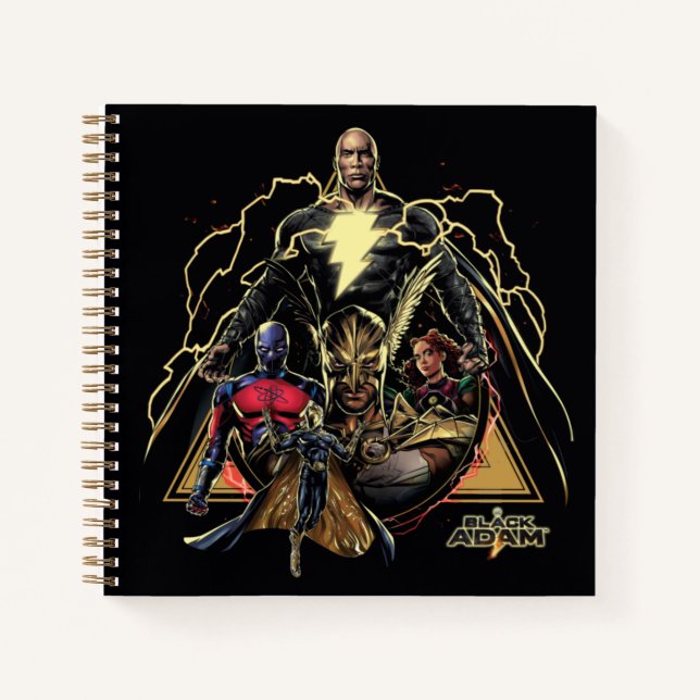 Black Adam Dreiecksgruppe Graphic Notizbuch (Vorderseite)