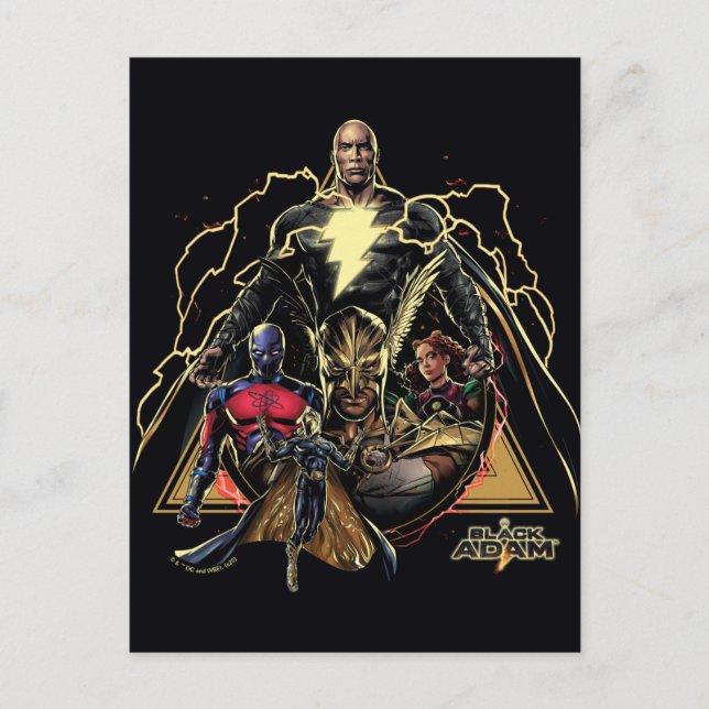 Black Adam Dreiecksgruppe Graphic Postkarte (Vorderseite)