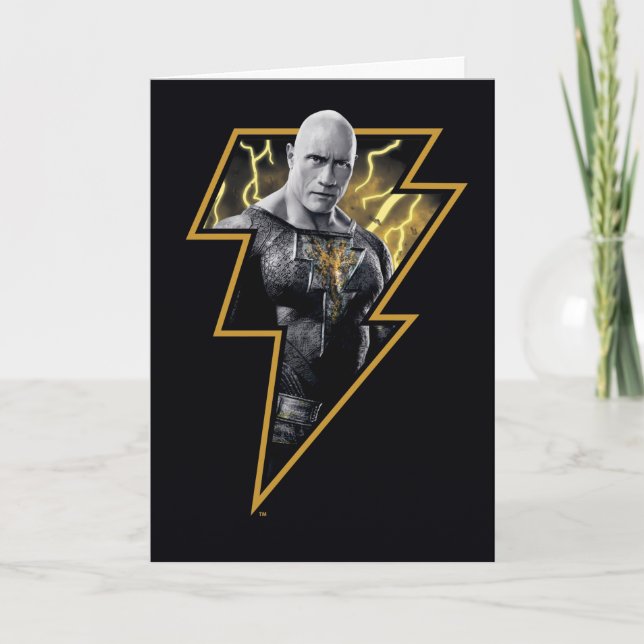 Black Adam Gray und Gold Blitze Grafik Karte (Vorderseite)