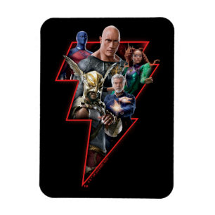 Black Adam Group Blitzgrafik Magnet