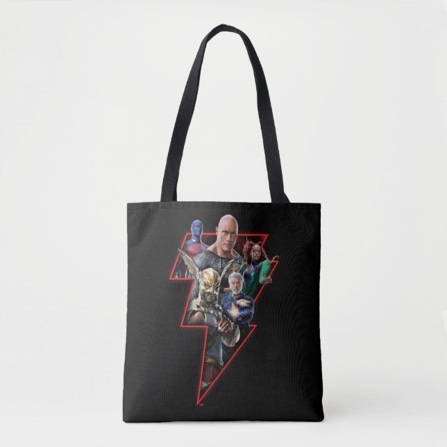Black Adam Group Blitzgrafik Tasche (Vorderseite)