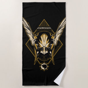 Black Adam Hawkman Helmet Graphic Strandtuch