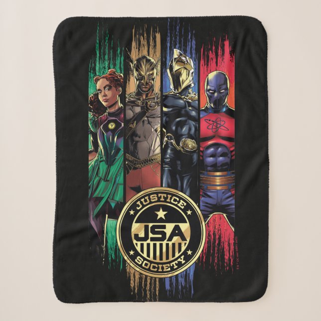 Black Adam Justice Society Heroes In Stripes Sherpadecke (Vorderseite)