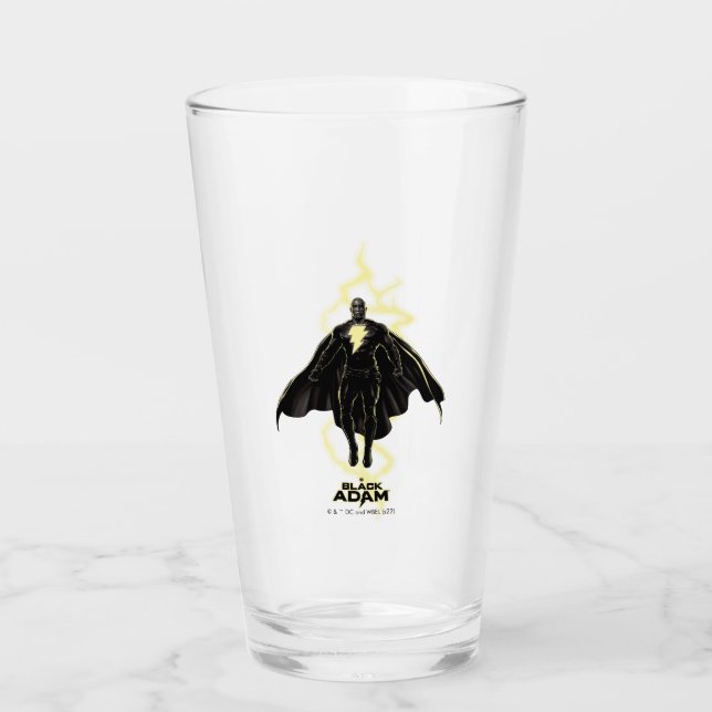 Black Adam Lightning Silhouette Graphic Glas (Vorderseite)