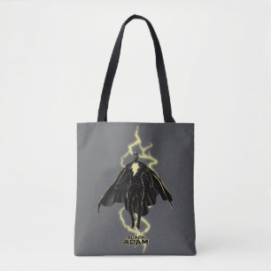 Black Adam Lightning Silhouette Graphic Tasche