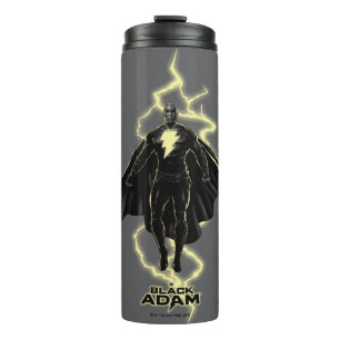 Black Adam Lightning Silhouette Graphic Thermosbecher