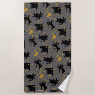 Black Adam Lightning Silhouette Pattern Strandtuch