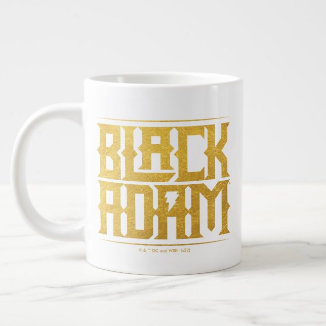 Black Adam Stacked Name Graphic Jumbo-Tasse (Links)