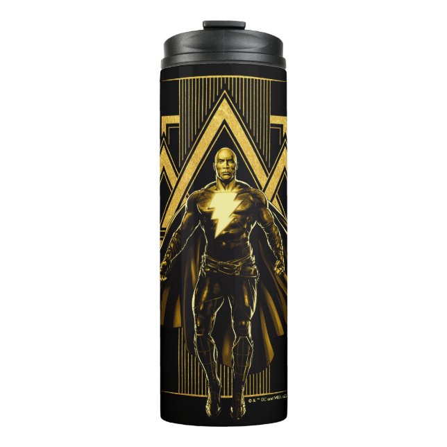 Black Adam Triangular Pillar Graphic Thermosbecher (Vorderseite)