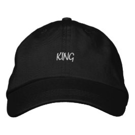 Black Adjustable Showingregal King Men's Hat Bestickte Baseballkappe