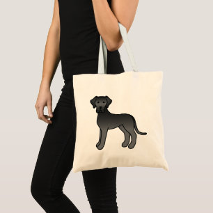 Black Adorable Great Dane Hund Zeichnend Tragetasche