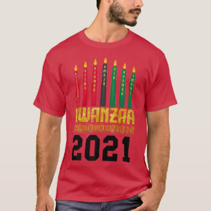 Black African American Happy Celebrating Kwanzaa T-Shirt