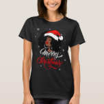 Black African Girl American Santa Christmas Melani T-Shirt<br><div class="desc">Black African Girl American Santa Christmas Melanin</div>