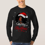 Black African Girl American Santa Christmas Melani T-Shirt<br><div class="desc">Black African Girl American Santa Christmas Melanin</div>