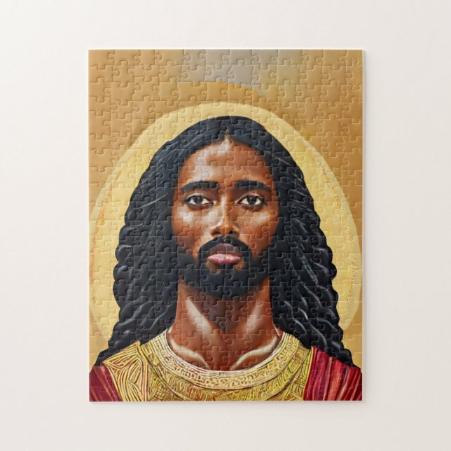 Black African Jesus Christ Religious Art (Vertikal)