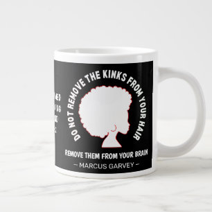 BLACK AFRO HAIR Inspiration Marcus Garvey Zitat Jumbo-Tasse