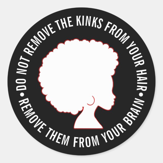 BLACK AFRO HAIR Inspiration Marcus Garvey Zitat Runder Aufkleber (Vorderseite)