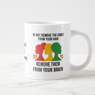 BLACK AFRO HAIR Inspiration Zitat Jumbo-Tasse