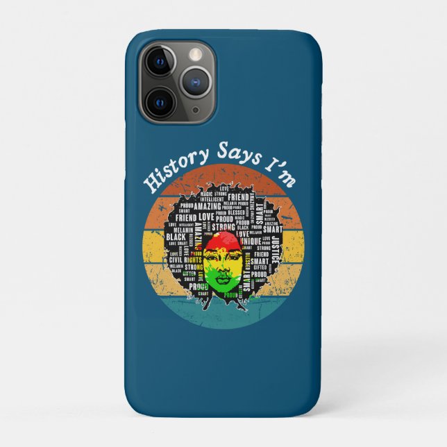 Black Afro Melanin Girl Schwarze Geschichte Monat Case-Mate iPhone Hülle (Rückseite)