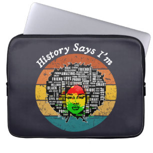 Black Afro Melanin Girl Schwarze Geschichte Monat Laptopschutzhülle