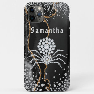 Black Agate mit Gold & Diamond Akzenten Case-Mate iPhone Hülle