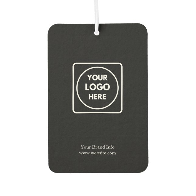 Black Air Freshener | Benutzerdefiniertes modernes Autolufterfrischer (Vorderseite)