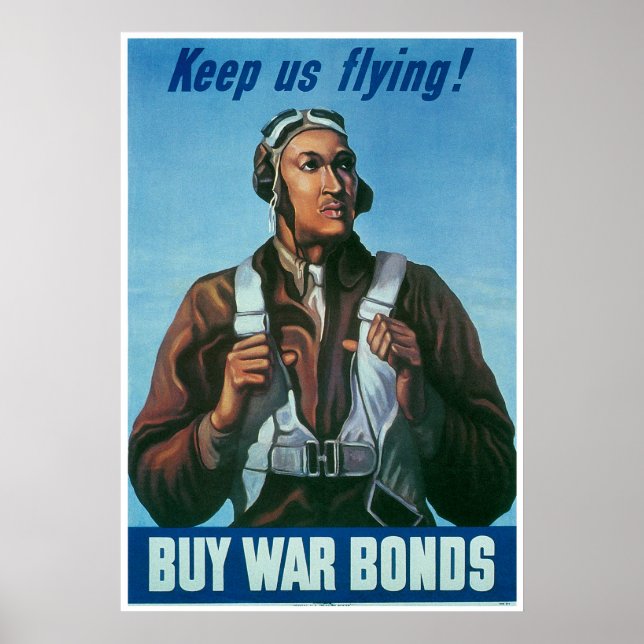 Black Airman Behielt uns fliegen! Poster (Vorne)