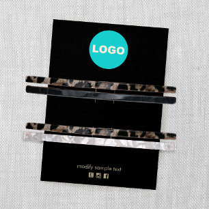 Black Ajouter Logo Deux Clip À Cheveux Barrette