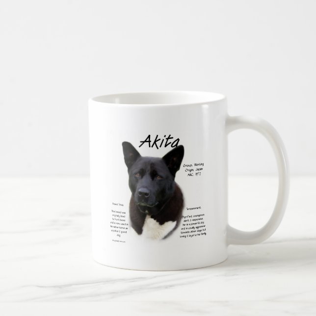 Black Akita History Design Kaffeetasse (Rechts)