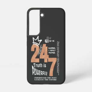 Black All Day 24/7 Slogan Graphic Samsung Galaxy Hülle