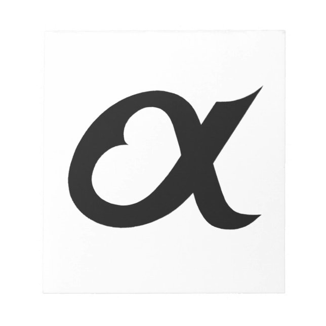 Black Alpheart Notizblock (Vorderseite)