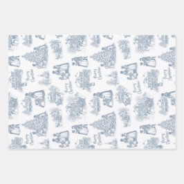 Black American Toile De Jouy - afrozentrische Kuns Geschenkpapier Set