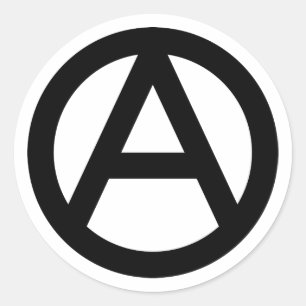 BLACK-Anarchie-Symbol Runder Aufkleber