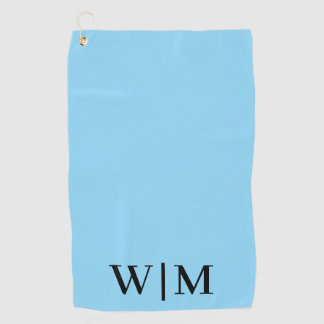 Black and Baby Blue Personalisiert Golf Handtuch