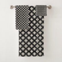 Black and Beige Towel