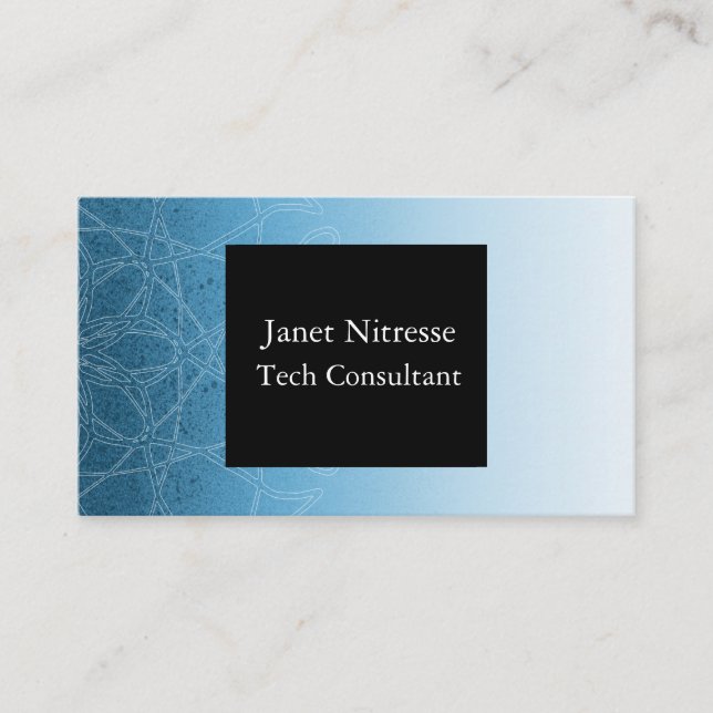 Black and Blue Mandala Business Cards Visitenkarte (Vorderseite)