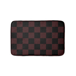 Black and Brown Checkered Bath Mat Badematte