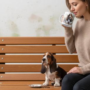 Black and Browns ''Basset Pup '' PERSONALISIEREN Kaffeetasse