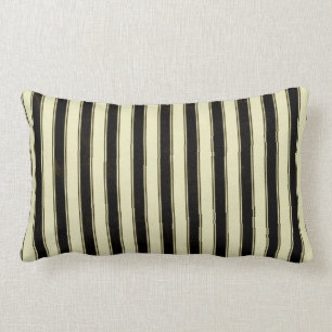 Black and Cream Pinstripe Wedding Elegante  Lendenkissen