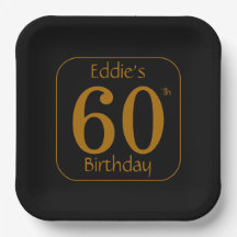 Black and Gold 60th Birthday Party 